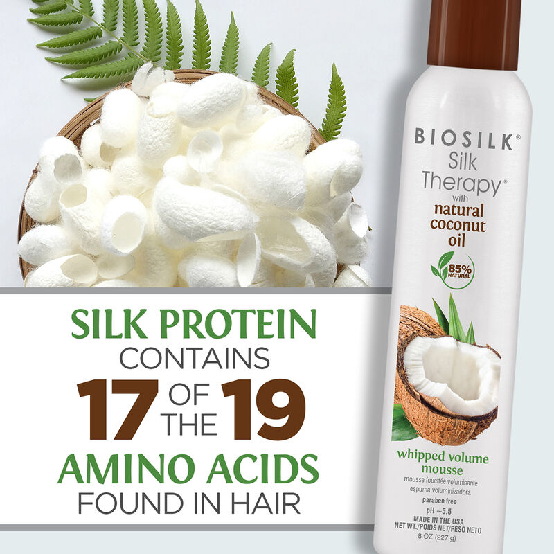 Silk Therapy With Natural Coconut Oil Whipped Volume Mousse, , large image number null